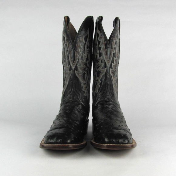 New LUCCHESE Ostrich Classic Garrett Boots 12 D - Picture 5 of 8